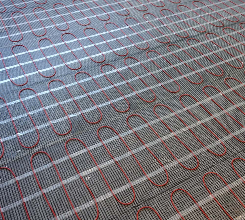 Electric underfloor heating is great for tile, laminate, and carpeted floors.