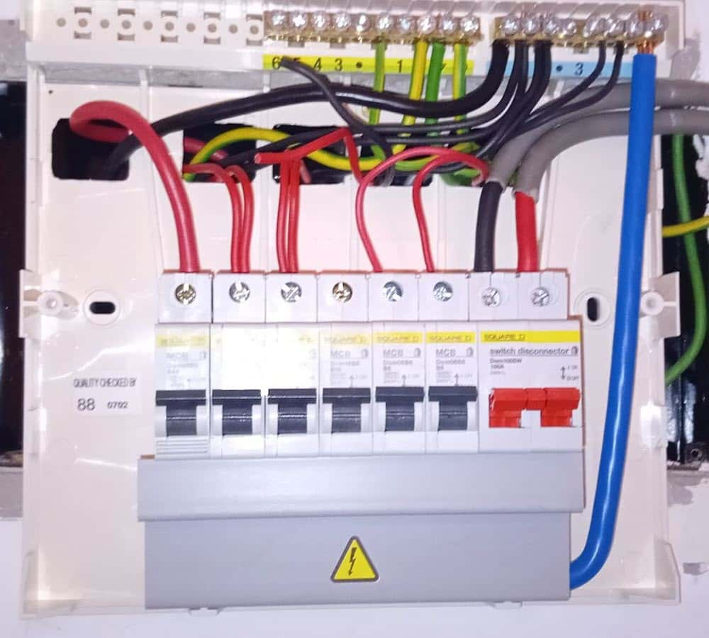 There is no RCD protection on the circuits which means a C3 code.